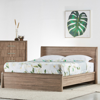 Saturn Panelled King Bed With Headboard 180x210 Cms